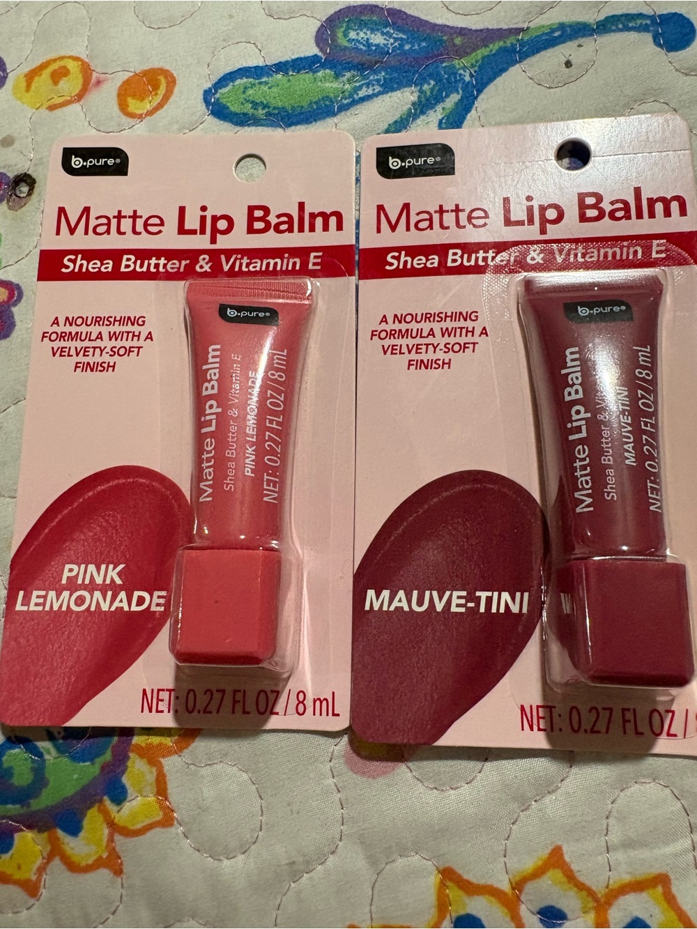 Matte Lip Balm Set — Pink Lemonade & Mauve-Tini